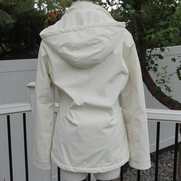 White with Red Trim Winter Coat - Picture 4 of 4
